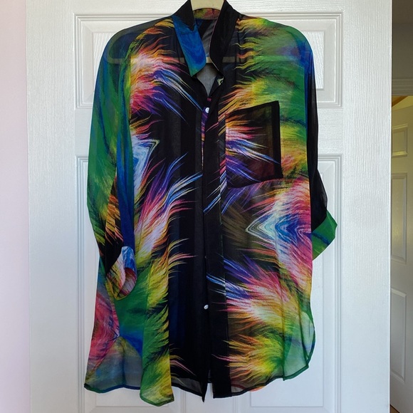 Long Sheer Blouse  O/S - Picture 4 of 4